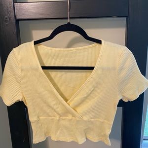 SHEIN yellow crop top